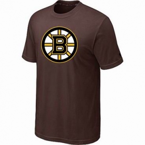 NHL Boston Bruins big & tall logo T-shirt brown