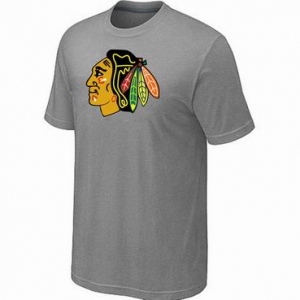 NHL Chicago Blackhawks big & tall logo T-shirt light grey