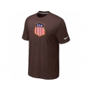 Nike Team USA Hockey Winter Olympics KO Collection Locker Room T-Shirt Brown