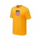 Nike Team USA Hockey Winter Olympics KO Collection Locker Room T-Shirt Yellow