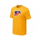 Nike USA Graphic Legend Performance Collection Locker Room T-Shirt Yellow