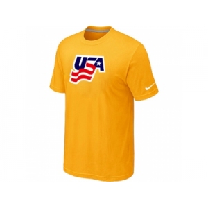 Nike USA Graphic Legend Performance Collection Locker Room T-Shirt Yellow