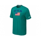 USA Olympics USA Flag Collection Locker Room T-Shirt Green