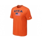 USA Olympics USA Flag Collection Locker Room T-Shirt Orange