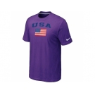 USA Olympics USA Flag Collection Locker Room T-Shirt Purple