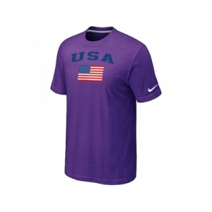 USA Olympics USA Flag Collection Locker Room T-Shirt Purple