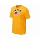 USA Olympics USA Flag Collection Locker Room T-Shirt Yellow