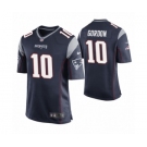 Men New England Patriots #10 Josh Gordon Navy Game Jersey