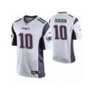 Men New England Patriots #10 Josh Gordon White Game Jersey