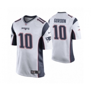 Men New England Patriots #10 Josh Gordon White Game Jersey