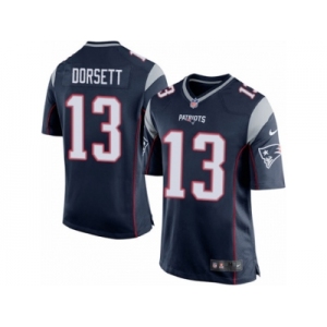 Men Nike New England Patriots #13 Phillip Dorsett Game Navy Blue Team Color NFL Jersey