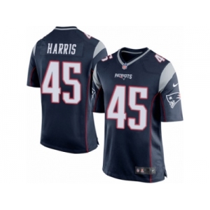 Men Nike New England Patriots #45 David Harris Game Navy Blue Team Color NFL Jersey