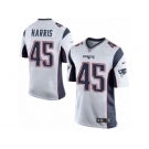 Men Nike New England Patriots #45 David Harris Game White NFL Jersey