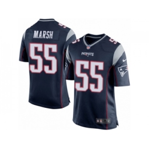 Men Nike New England Patriots #55 Cassius Marsh Game Navy Blue Team Color NFL Jersey