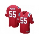 Men Nike New England Patriots #55 Cassius Marsh Game Red Alternate NFL Jersey