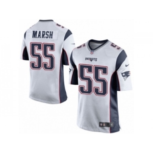 Men Nike New England Patriots #55 Cassius Marsh Game White NFL Jersey