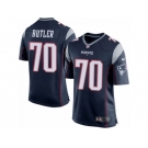 Men Nike New England Patriots #70 Adam Butler Game Navy Blue Team Color NFL Jersey