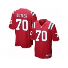 Men Nike New England Patriots #70 Adam Butler Game Red Alternate NFL Jersey