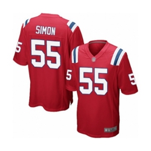 Men's New England Patriots #55 John Simon Game Red Alternate Football Jersey