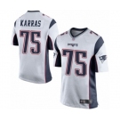 Men's New England Patriots #75 Ted Karras Game White Football Jersey