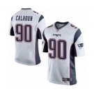 Men's New England Patriots #90 Shilique Calhoun Game White Football Jersey