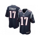 Men's Nike New England Patriots #17 Devin Street Game Navy Blue Team Color NFL Jersey