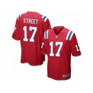 Men's Nike New England Patriots #17 Devin Street Game Red Alternate NFL Jersey