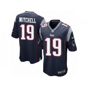 Men's Nike New England Patriots #19 Malcolm Mitchell Game Navy Blue Team Color NFL Jersey