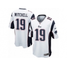 Men's Nike New England Patriots #19 Malcolm Mitchell Game White NFL Jersey