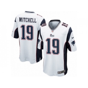 Men's Nike New England Patriots #19 Malcolm Mitchell Game White NFL Jersey