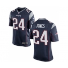 Men's Nike New England Patriots #24 Cyrus Jones Game Navy Blue Team Color NFL Jersey