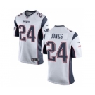 Men's Nike New England Patriots #24 Cyrus Jones Game White NFL Jersey