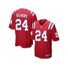 Men's Nike New England Patriots #24 Stephon Gilmore Game Red Alternate NFL Jersey