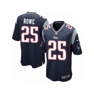 Men's Nike New England Patriots #25 Eric Rowe Game Navy Blue Team Color NFL Jersey