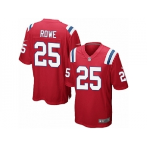 Men's Nike New England Patriots #25 Eric Rowe Game Red Alternate NFL Jersey