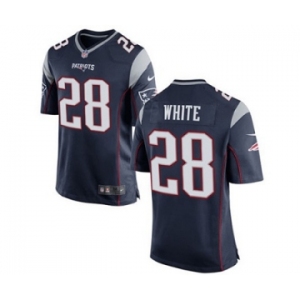 Men's Nike New England Patriots #28 James White Game Navy Blue Team Color NFL Jersey