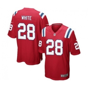 Men's Nike New England Patriots #28 James White Game Red Alternate NFL Jersey