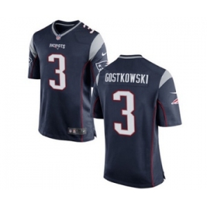 Men's Nike New England Patriots #3 Stephen Gostkowski Game Navy Blue Team Color NFL Jersey