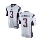 Men's Nike New England Patriots #3 Stephen Gostkowski Game White NFL Jersey