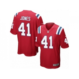 Men's Nike New England Patriots #41 Cyrus Jones Game Red Alternate NFL Jersey