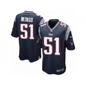 Men's Nike New England Patriots #51 Barkevious Mingo Game Navy Blue Team Color NFL Jersey