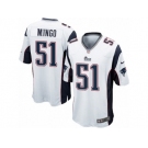 Men's Nike New England Patriots #51 Barkevious Mingo Game White NFL Jersey