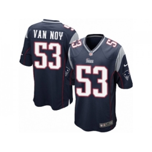 Men's Nike New England Patriots #53 Kyle Van Noy Game Navy Blue Team Color NFL Jersey