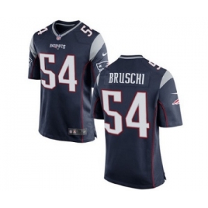 Men's Nike New England Patriots #54 Tedy Bruschi Game Navy Blue Team Color NFL Jersey