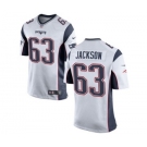 Men's Nike New England Patriots #63 Tre Jackson Game White NFL Jersey