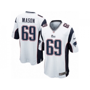 Men's Nike New England Patriots #69 Shaq Mason Game White NFL Jersey