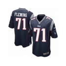 Men's Nike New England Patriots #71 Cameron Fleming Game Navy Blue Team Color NFL Jersey