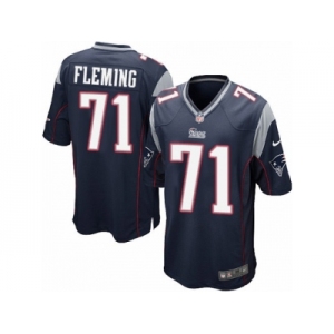 Men's Nike New England Patriots #71 Cameron Fleming Game Navy Blue Team Color NFL Jersey