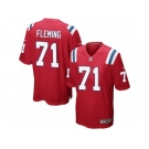 Men's Nike New England Patriots #71 Cameron Fleming Game Red Alternate NFL Jersey