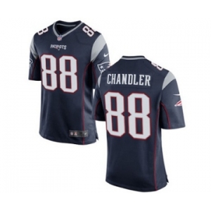 Men's Nike New England Patriots #88 Scott Chandler Game Navy Blue Team Color NFL Jersey